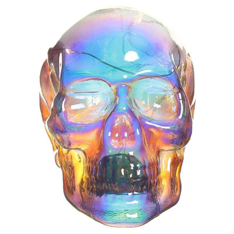 Skull & Bones Iridescent Rainbow LED Skull Head Light - Myhappymoments.co.uk