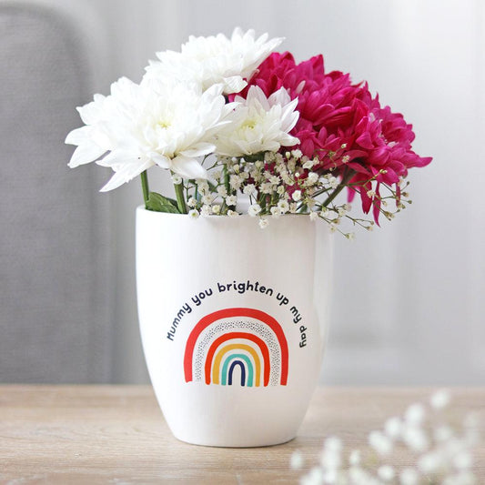 Mummy You Brighten Up My Day Ceramic Plant Pot