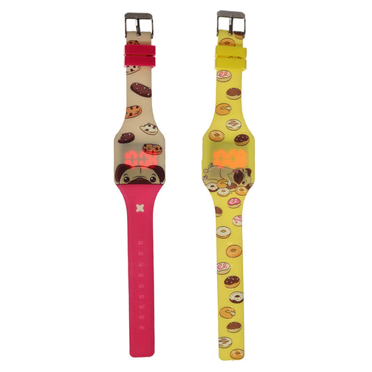 Mopps Pug Silicone Digital Watch