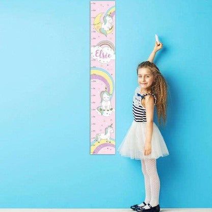 Personalised Baby Unicorn Height Chart - Myhappymoments.co.uk