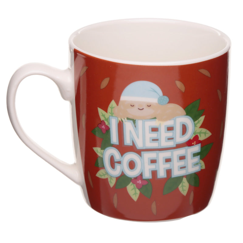 Sloth I Need Coffee Mug - Myhappymoments.co.uk