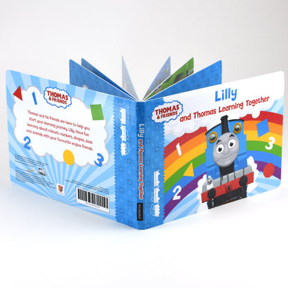 Personalised Me and Thomas Learning Together Board Book - Myhappymoments.co.uk