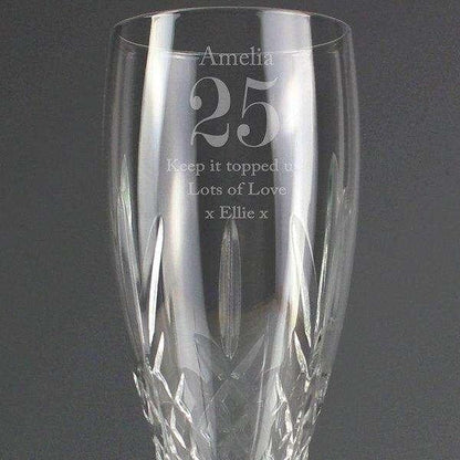 Personalised Special Occasion Cut Crystal Champagne Flute - Myhappymoments.co.uk