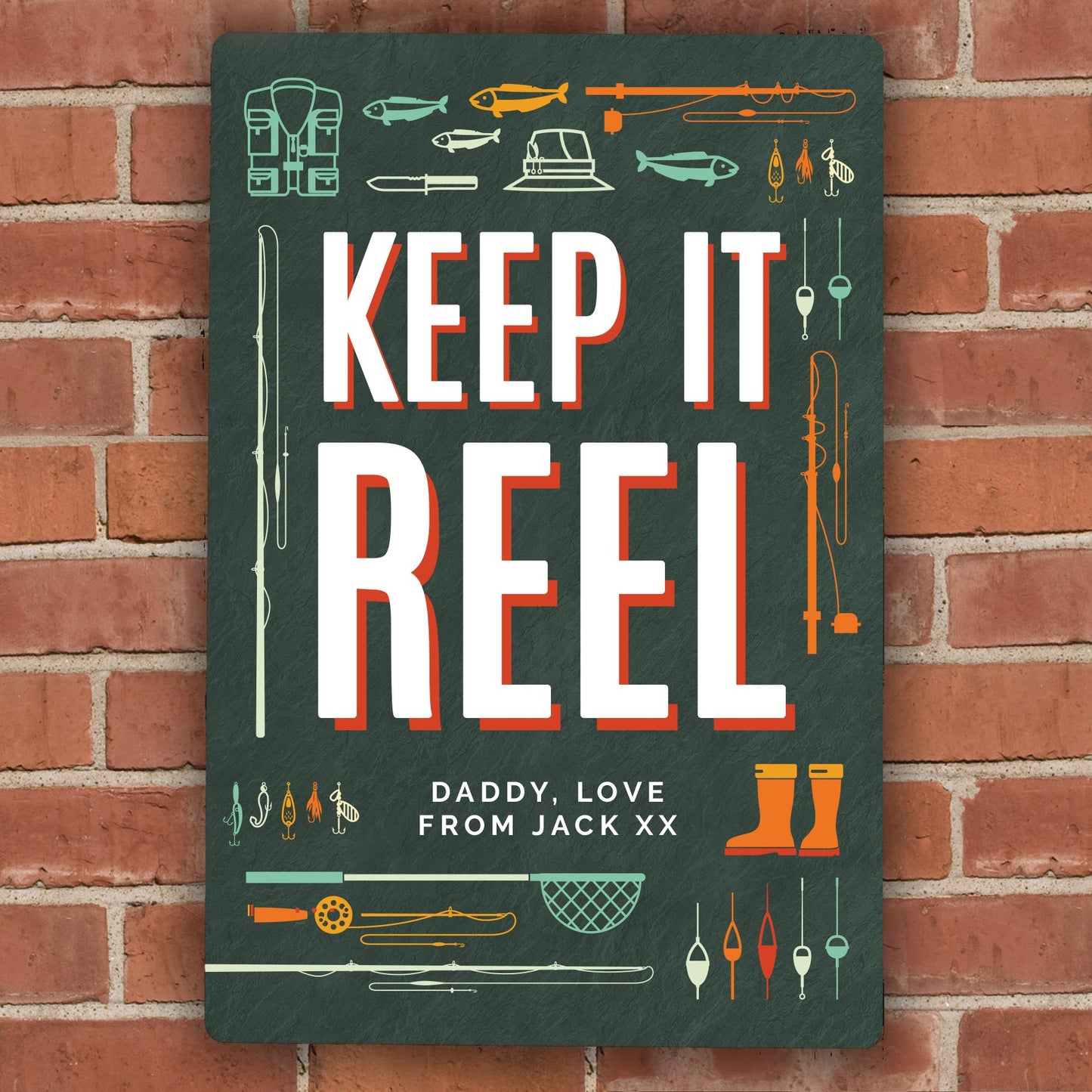 Personalised Keep It Reel Metal Sign