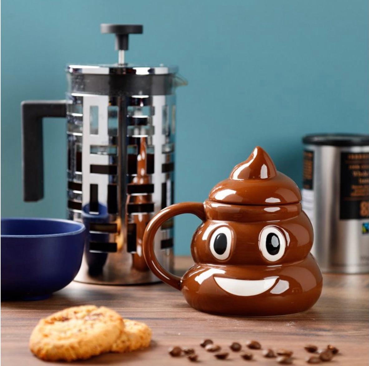 Novelty Poo Shaped Mug With Lid - Myhappymoments.co.uk