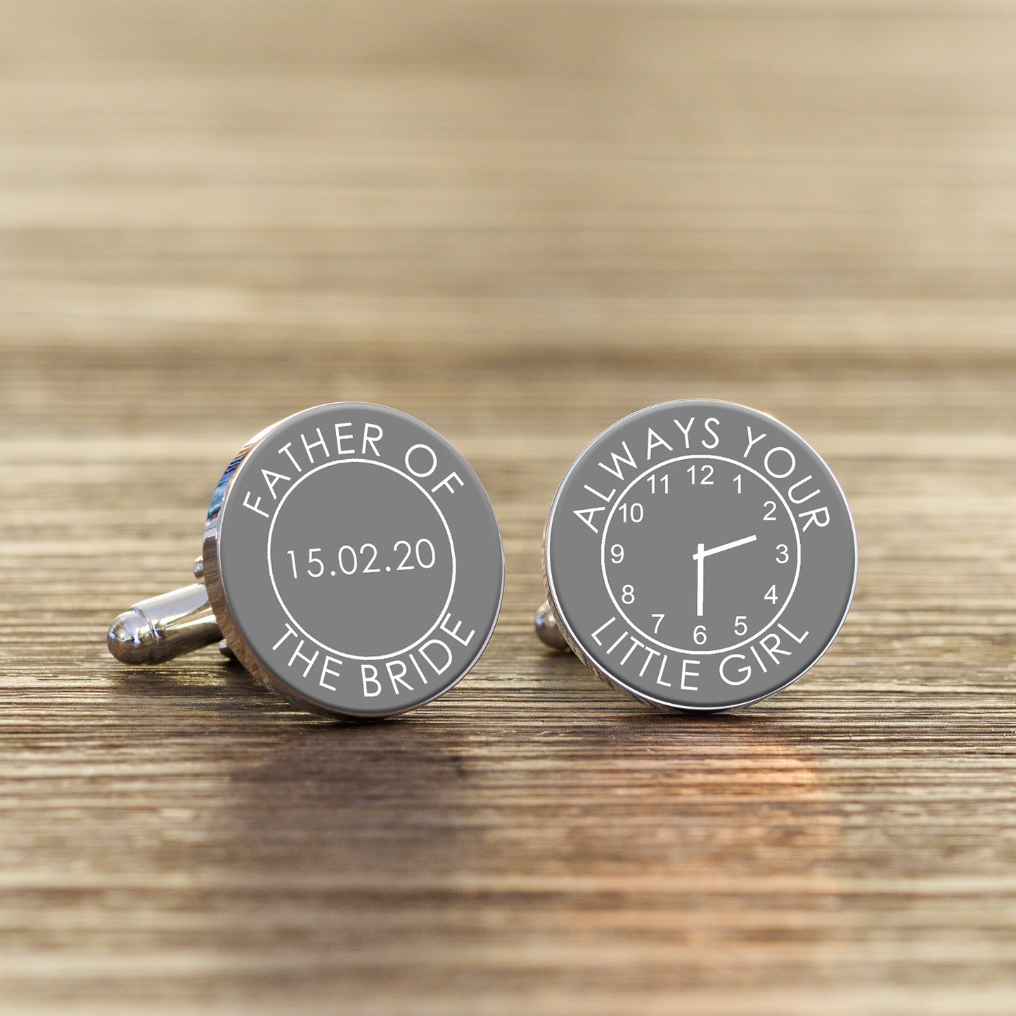 Personalised Father Of The Bride Always Your Little Girl Cufflinks - Myhappymoments.co.uk