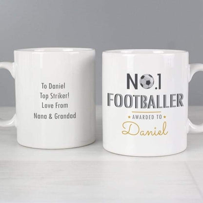 Personalised No.1 Footballer Mug - Myhappymoments.co.uk