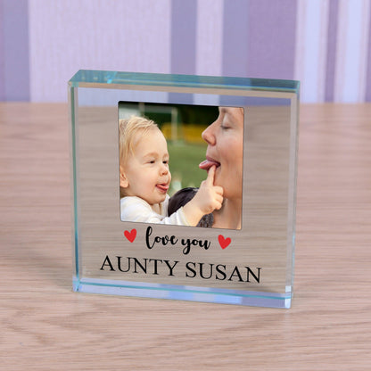 Personalised Photo Glass Token - Love you..