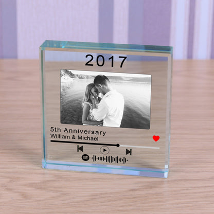 Personalised Special Year Spotify Photo Glass Token - Year Playlist