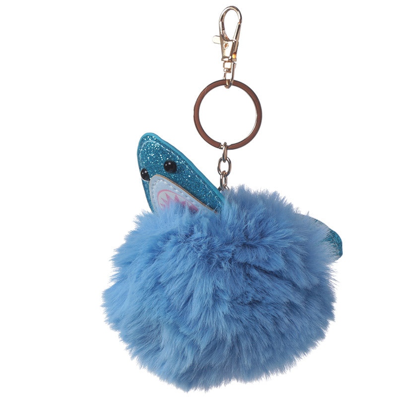 Shark Pom Pom Keyring - Myhappymoments.co.uk