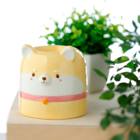 Ceramic Shiba Inu Dog Shaped Oil Burner