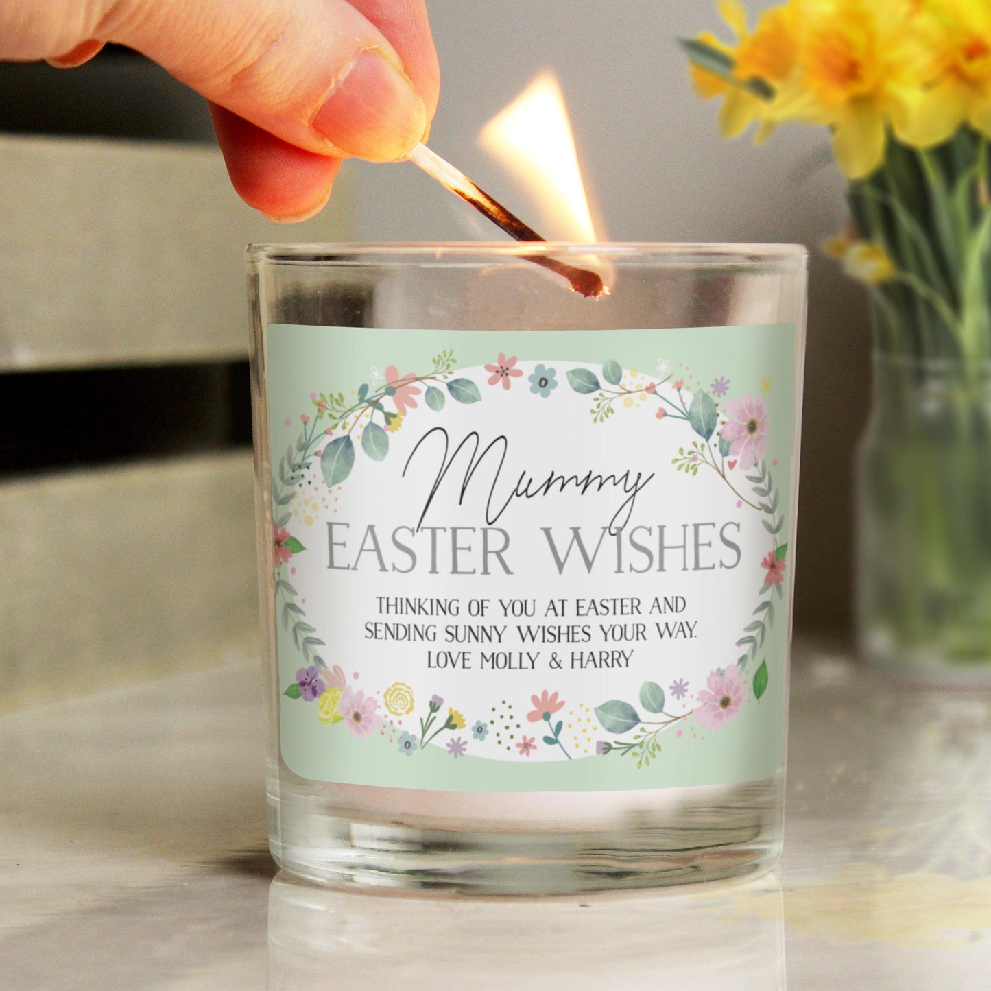 Personalised Spring Time Jar Candle