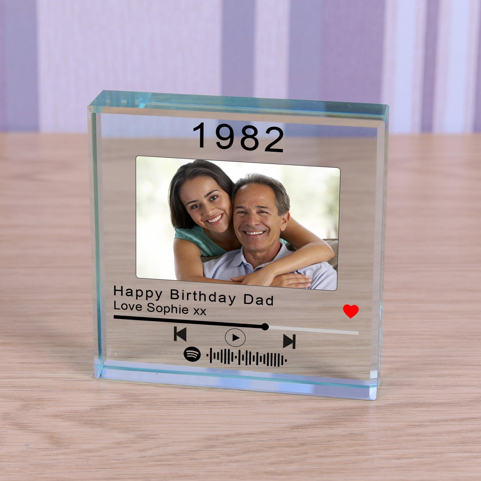 Personalised Special Year Spotify Photo Glass Token - Year Playlist