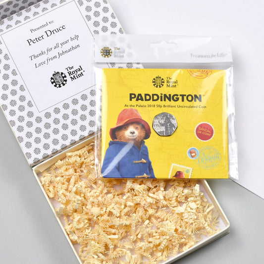 Royal Mint Paddington Bear 50p In A Personalised Gift Box