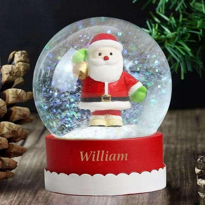 Personalised Santa Snow Globe - Myhappymoments.co.uk