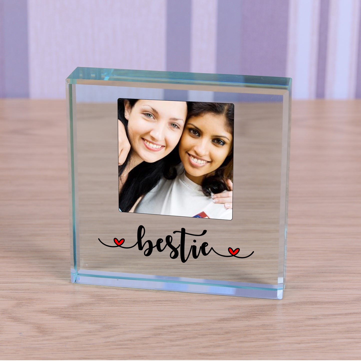 Best Friend Photo Glass Token Gift - Bestie