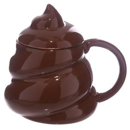 Novelty Poo Shaped Mug With Lid - Myhappymoments.co.uk