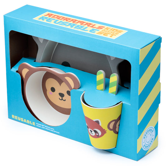 Kids 5 Piece Breakfast & Dinner Set - Adoramals