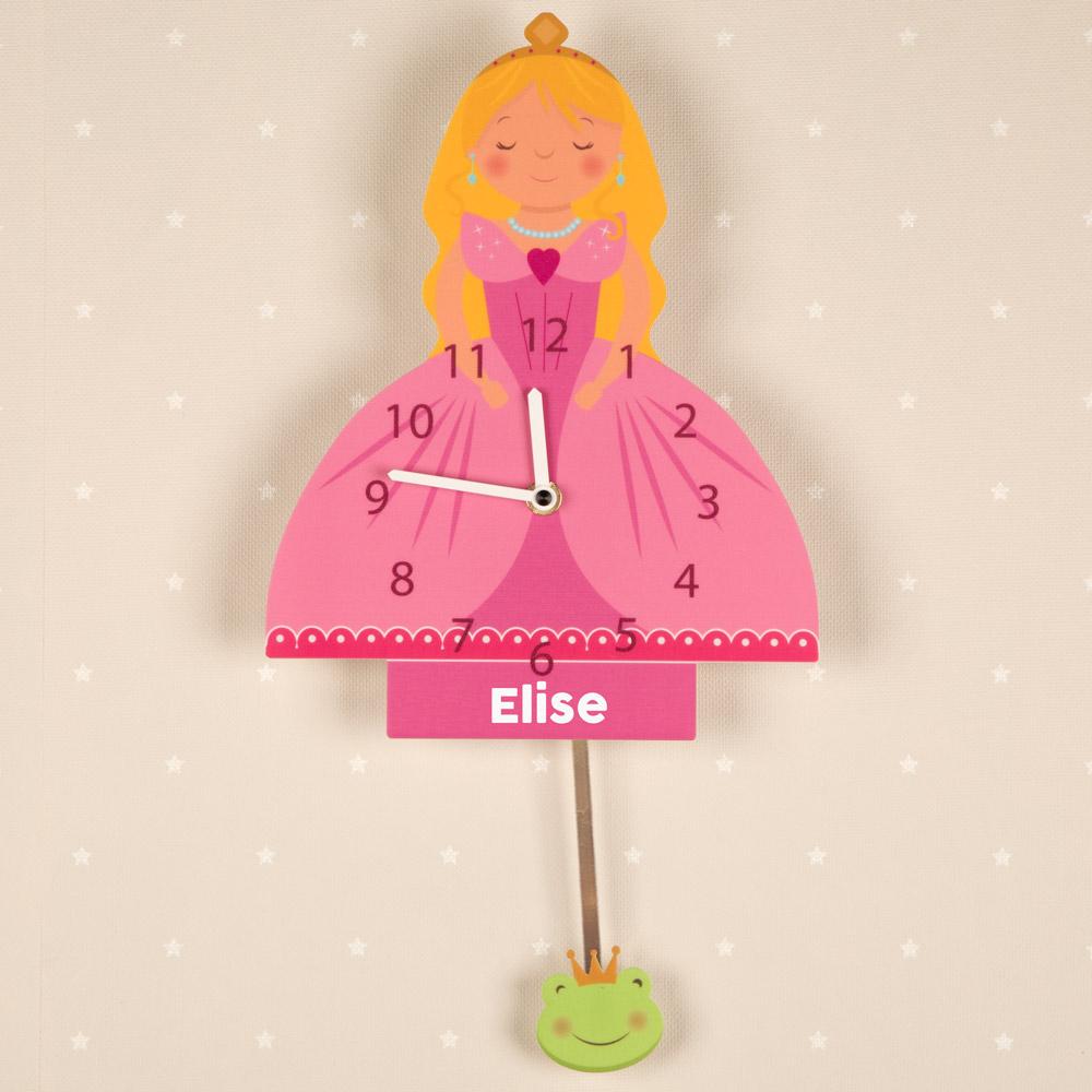 Personalised Princess Pendulum Wall Clock