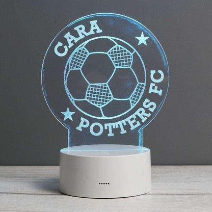 Personalised Football Night Light - Myhappymoments.co.uk