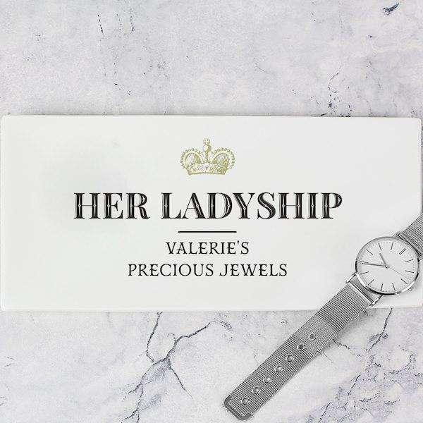 Personalised Her Ladyship Ceramic Trinket Tray - Myhappymoments.co.uk