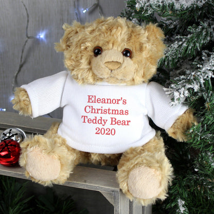 Personalised Christmas Message Teddy Bear - Myhappymoments.co.uk