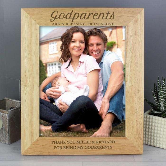 Engraved Godparents Photo Frame - Myhappymoments.co.uk