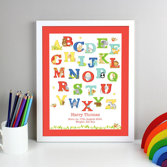 Personalised Animal Alphabet Wall Art