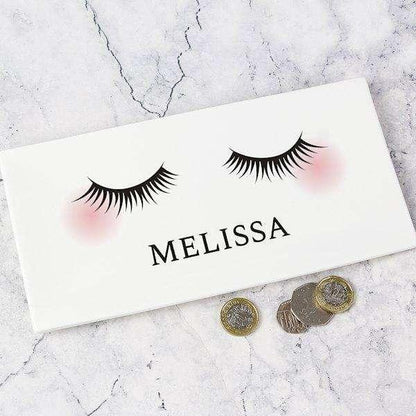 Personalised Eyelashes Ceramic Trinket Tray - Myhappymoments.co.uk