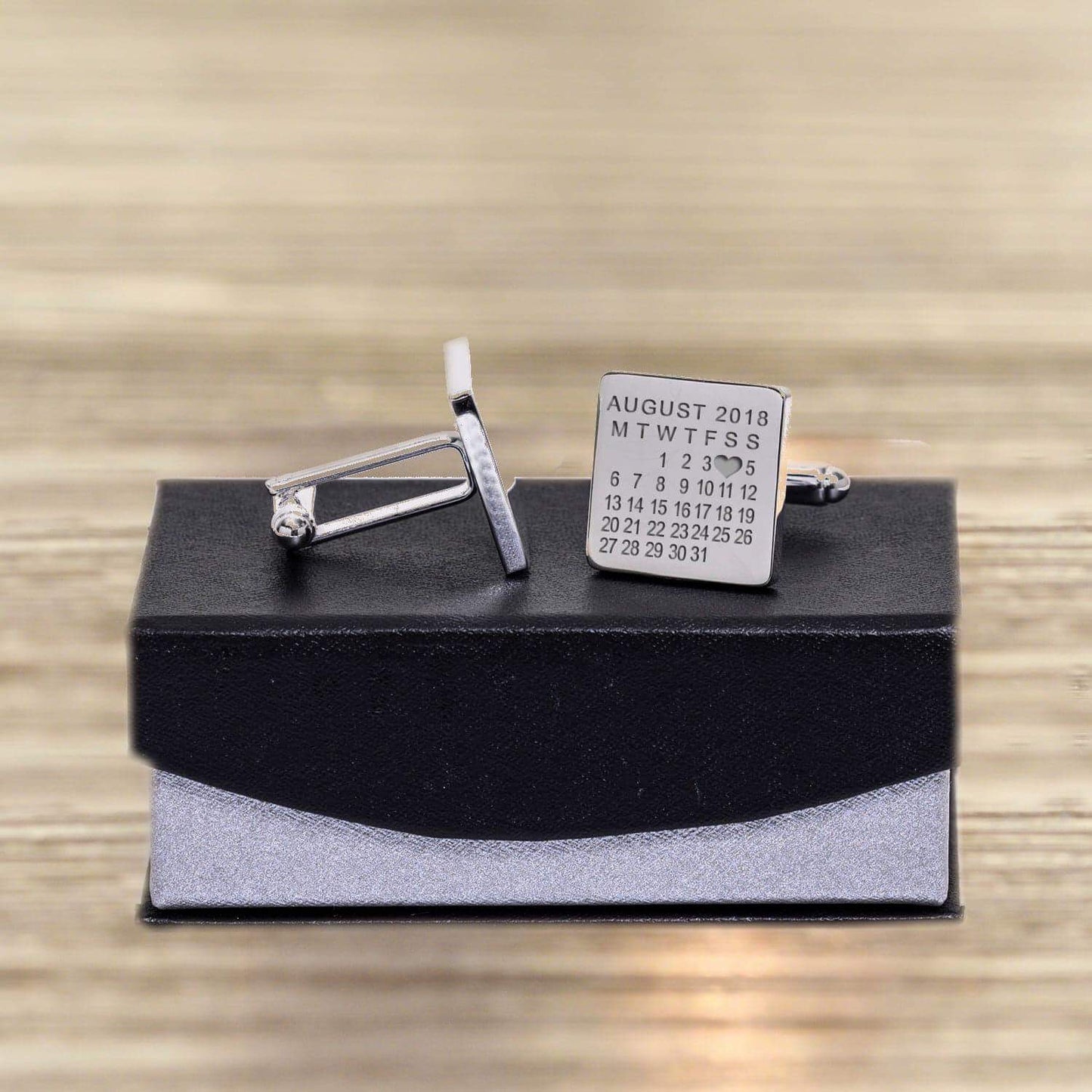 Personalised Special Date & Names Cufflinks - Myhappymoments.co.uk