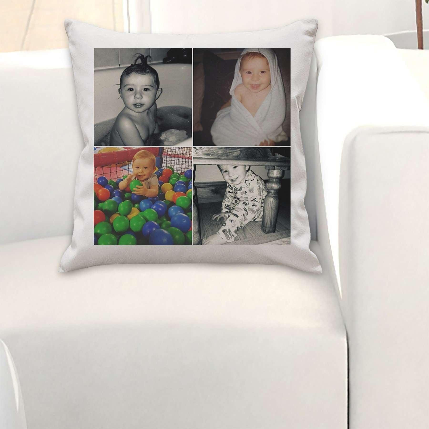 Personalised Multiple Photo Cushion Cover - Myhappymoments.co.uk