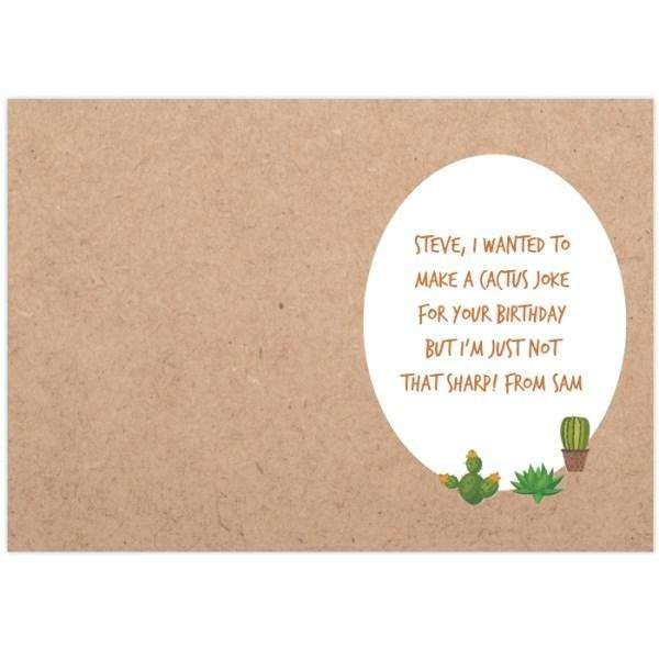 Personalised Cactus Card - Myhappymoments.co.uk