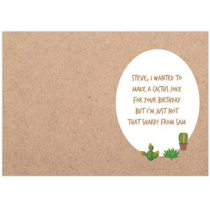 Personalised Cactus Card - Myhappymoments.co.uk