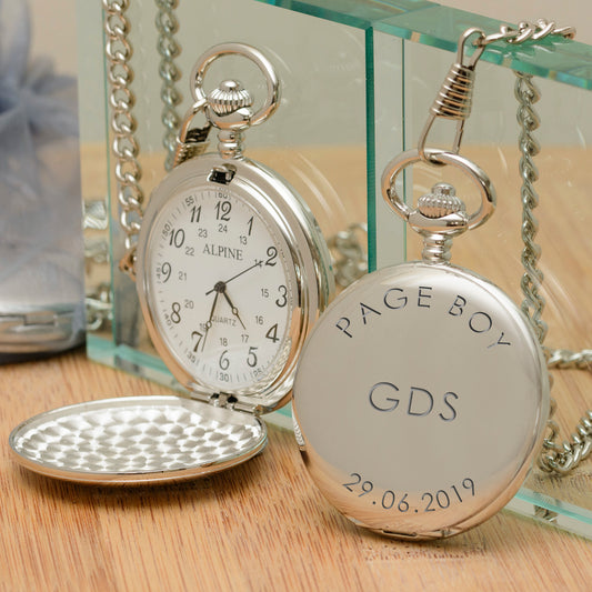 Engraved Page Boy Pocket Watch