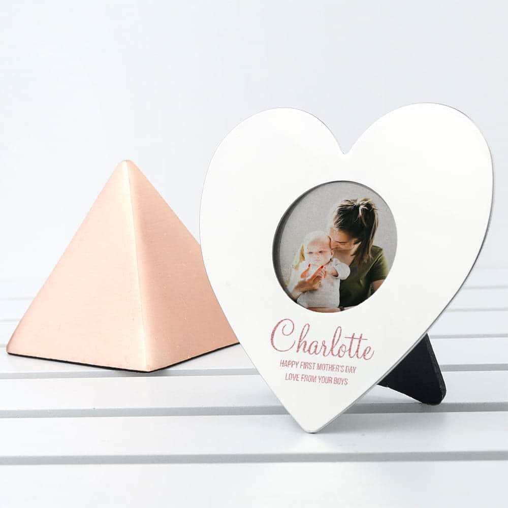 Personalised Mini Heart Photo Frame - Myhappymoments.co.uk