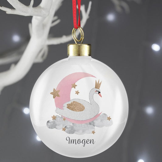 Personalised Swan Lake Bauble from Pukkagifts.uk