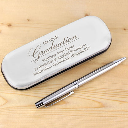 Personalised Graduation Pen and Box Gift Set