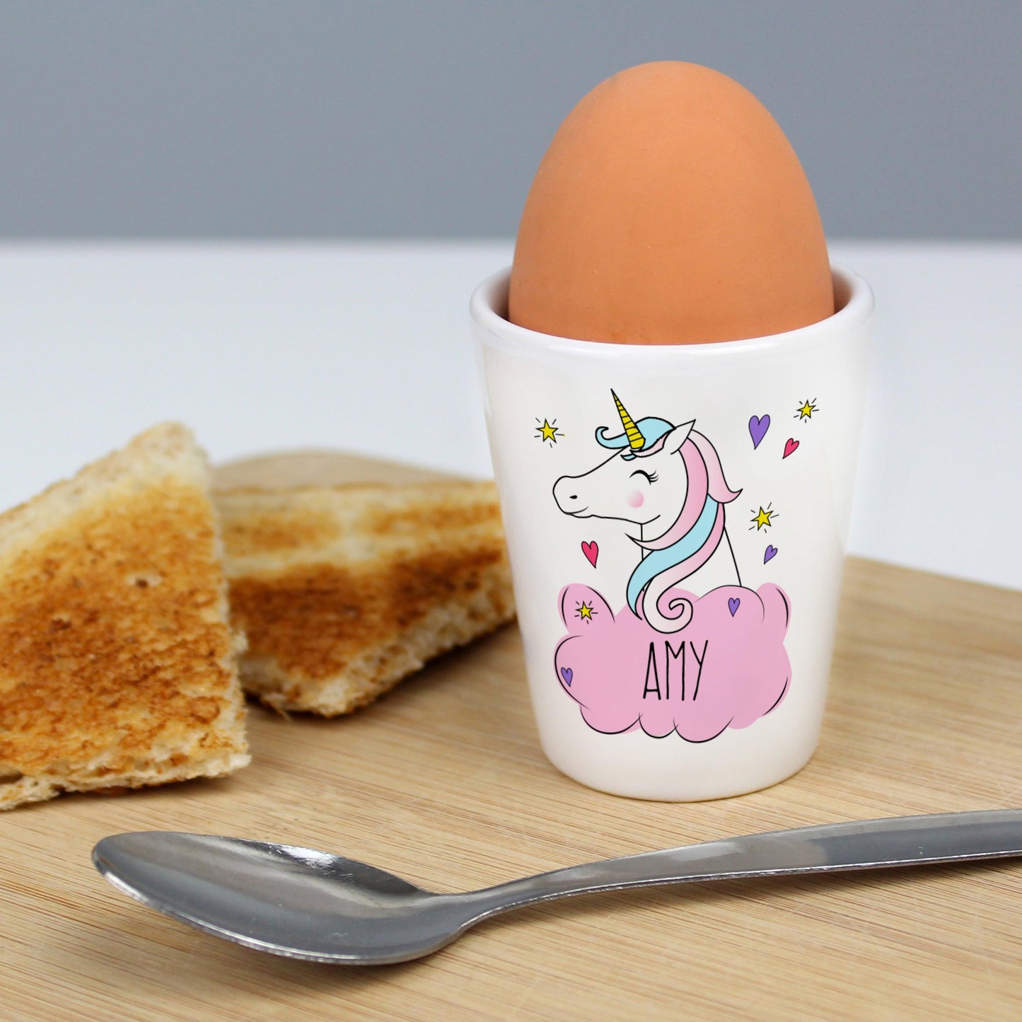 Personalised Unicorn Egg Cup