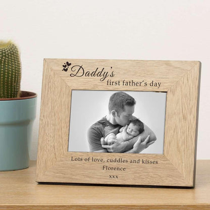 Personalised Daddy's First Father’s Day Photo Frame - Myhappymoments.co.uk