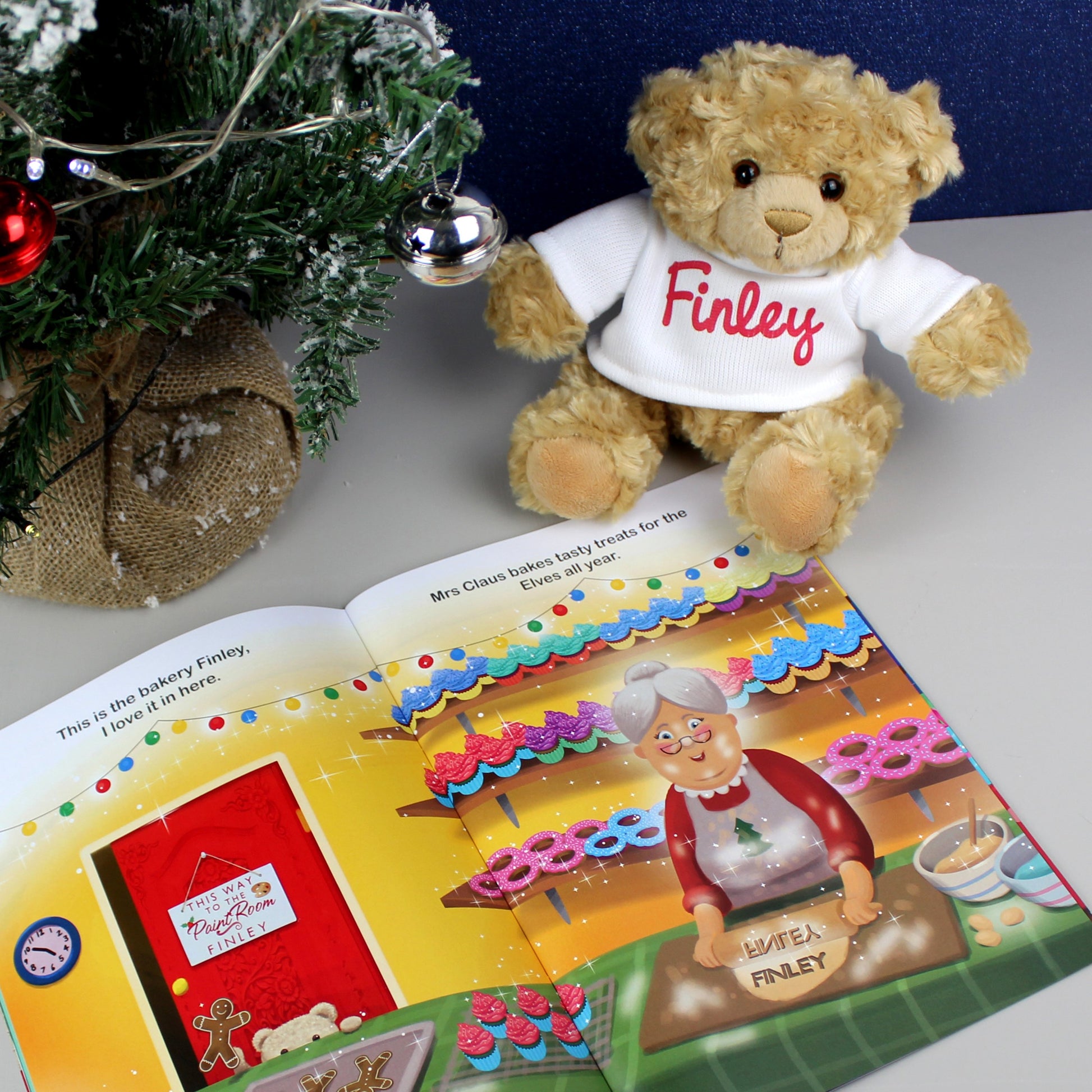 Personalised Magical Christmas Adventure Story Book and Personalised Teddy Bear