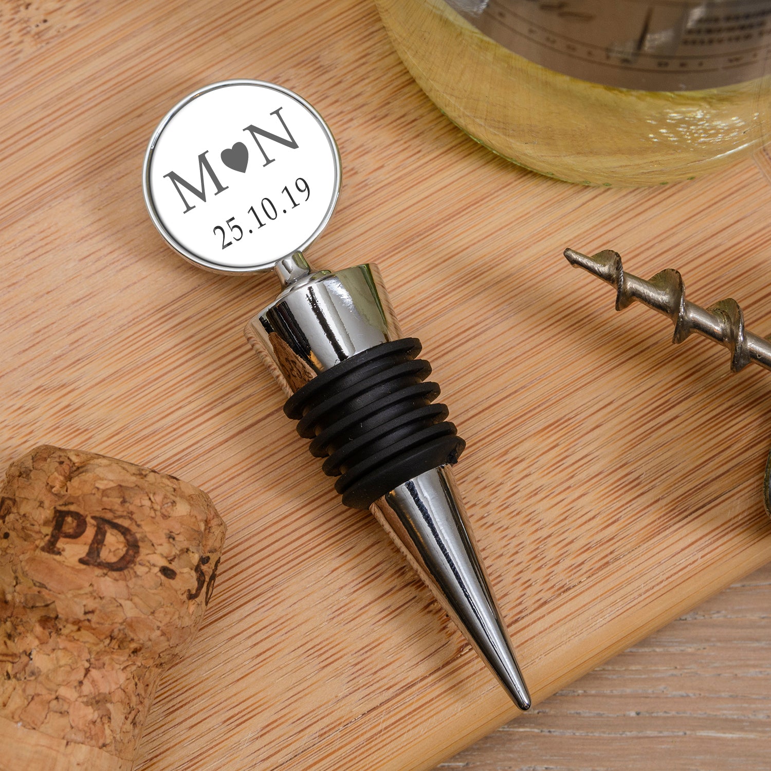 Personalised Bottle Stopper - Initials & Date