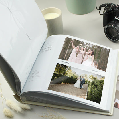 Personalised Gold Heart Couples Wedding Square Photo Album 