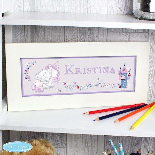 Personalised Tiny Tatty Teddy Unicorn Name Frame - Myhappymoments.co.uk