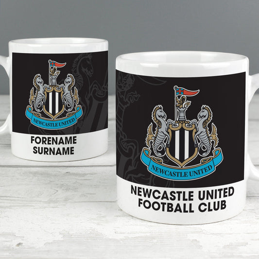 Personalised Newcastle United FC Bold Crest Mug