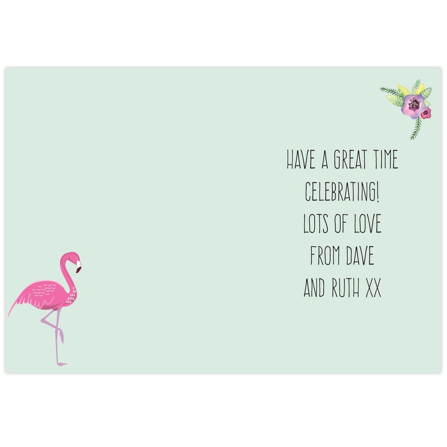 Personalised Flamingo Card - Myhappymoments.co.uk