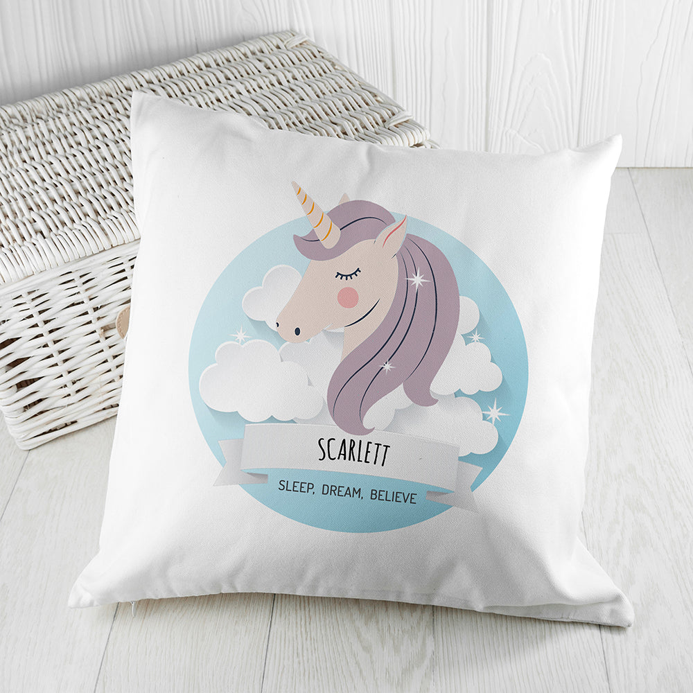 Personalised Unicorn Sweet Dreams Cushion Cover - Myhappymoments.co.uk