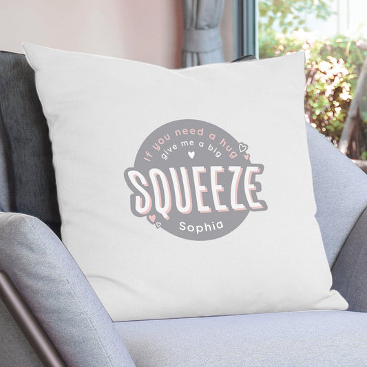 Personalised Squeeze Me Cushion Cover