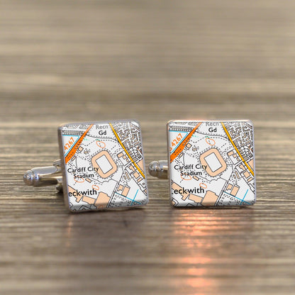 Football Stadium Map Cufflinks