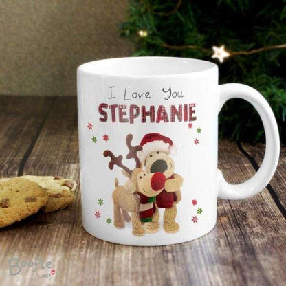 Personalised Boofle Christmas Reindeer Mug - Myhappymoments.co.uk