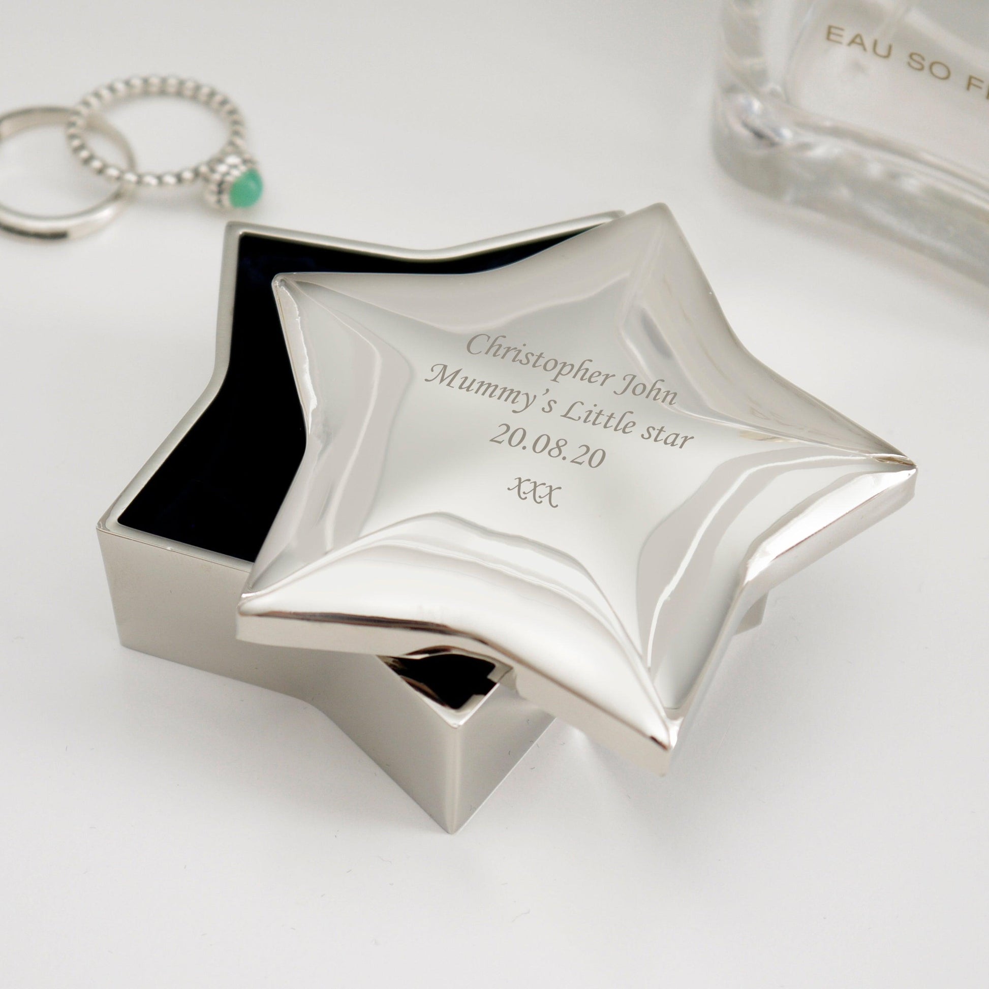 Personalised Star Trinket Box - Myhappymoments.co.uk